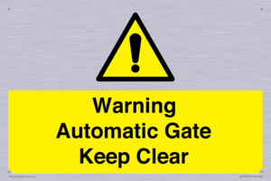 Warning Automatic Gate Keep Clear